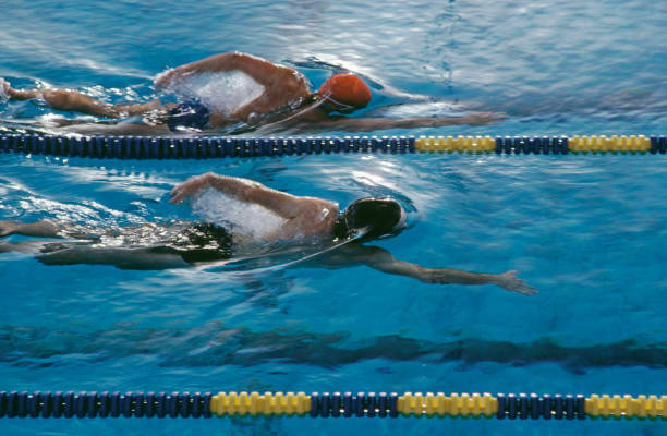 女子游泳比赛精彩瞬间：泳池中的巾帼风采